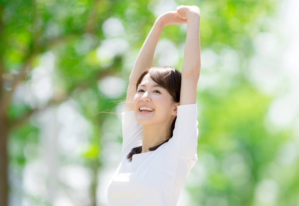 Photo of a girl enjoying the nature